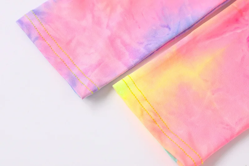 Shstyle, цветное сексуальное боди с принтом Tie Dye, женское облегающее боди с высоким воротом и длинным рукавом, Вечерние боди,, осенняя модная одежда, футболка