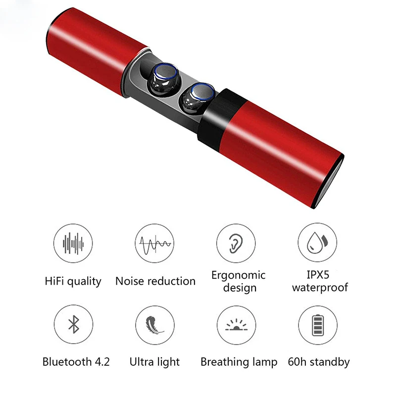 

Bluetooth Earphone Headset Cordless Headset Mini Wireless Earbuds S2 Stereo Music Earpiece TWS Bluetooth Earphones With Mic