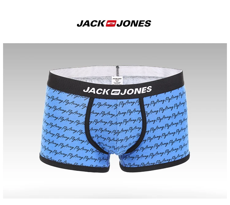 JackJones, мужские удобные боксеры с английскими буквами, нижнее белье, трусы 218392551