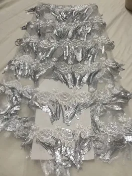 

5Yards/lot 2018 High Quality Nigerian French Lace African Lace Fabric For Men/Women Dress Peach Africa Lace Fabric