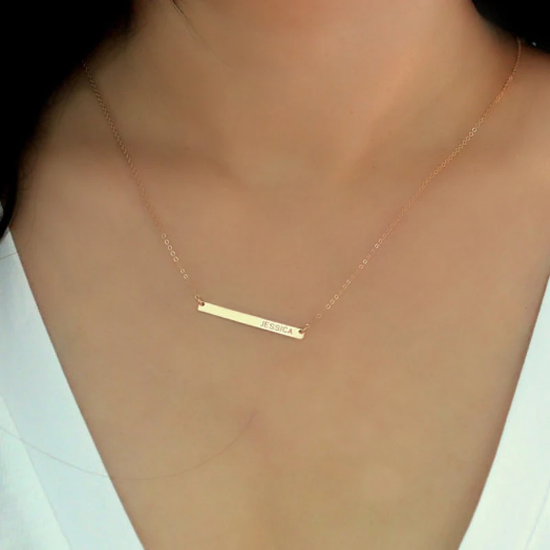 DUOYING-Necklace-For-Women-35-6mm-Gold-Color-Bar-Custom-Engraved-Name-Necklace-Personalized-Initial-Necklace (3)