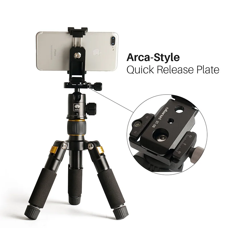  Ulanzi ST-05 Foldable Tripod Mount Adapter Phone Clipper Holder Vertical 360 Tripod Stand Quick Rel