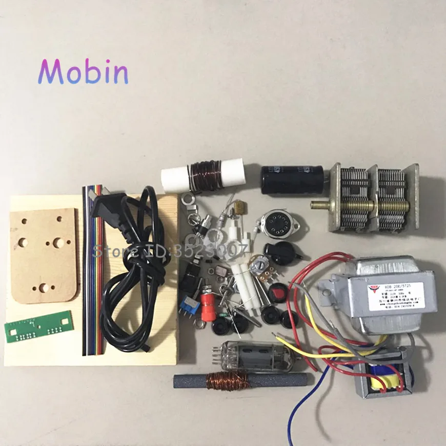 

1PCS/LOT 6P1 tube transmitter with base5W tube shortwave transmitters MW Transmitter with air variable capacitance Free shipping