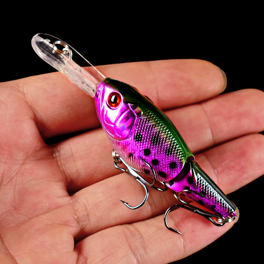 Buy 1PC Crank Fishing Lure 2 Sections Bass Baits 9cm 3