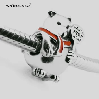 

925 Sterling Silver Jewelry Polar Bear Cute Charms Bead Fit Silver Charm Bracelet for Women DIY Jewelry Winter Collection FL637