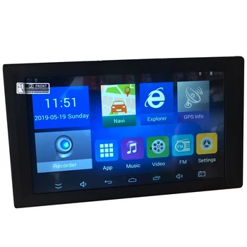 

9 inch car 108P car GPS navigation hard disk recorder flat AV-IN support reversing camera, 4G with free map