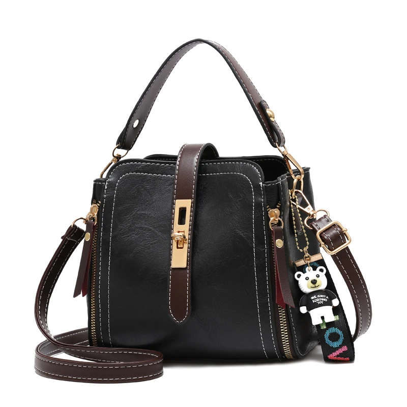 

New Brand good quality 2019 New Women shoulder Bag bucket PU Leather Fashion Designer Handbags for ladies hand bags
