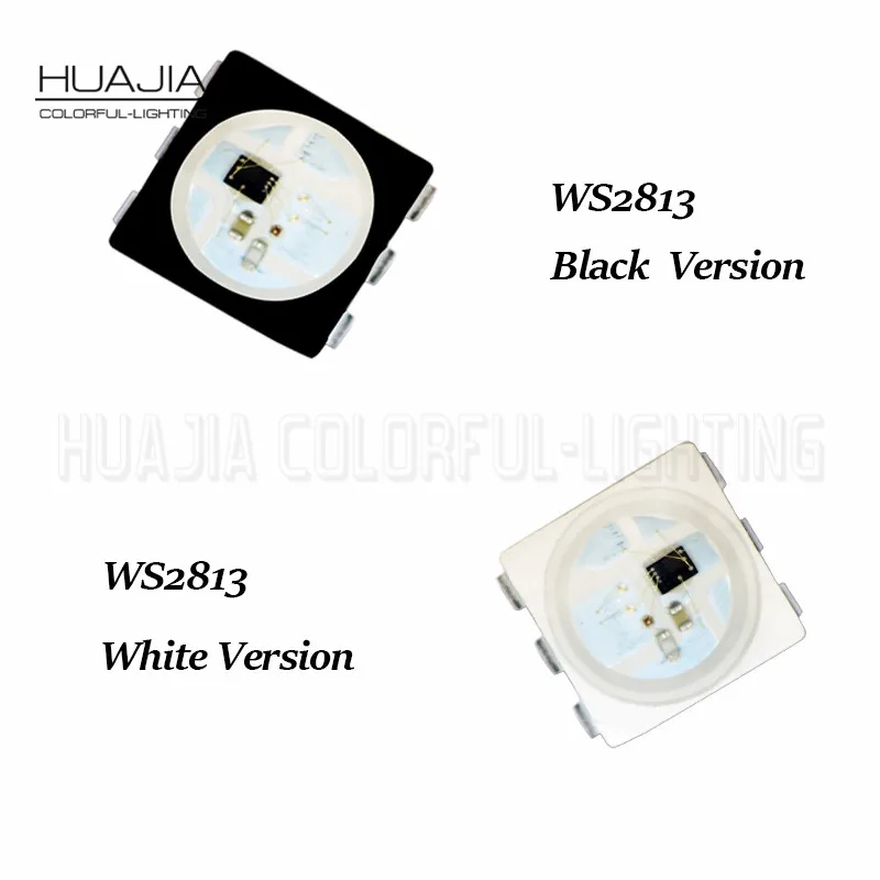 

New 1000pcs Ws2813 Led Rgb Chip(6pin) Smart Pixel WS2812b Upgraded Individually Addressable DC5V Smd5050 White/Black Version