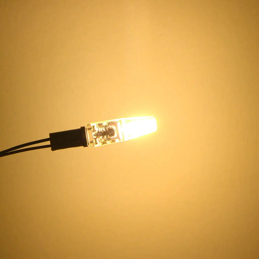 Светодиодный мини-лампочка Mali G4 AC/DC 12 В 3 Вт 6 Вт COB светодиодный светильник для использования в хрустальной люстры, заменяет галогенную лампу - Испускаемый цвет: Тёплый белый