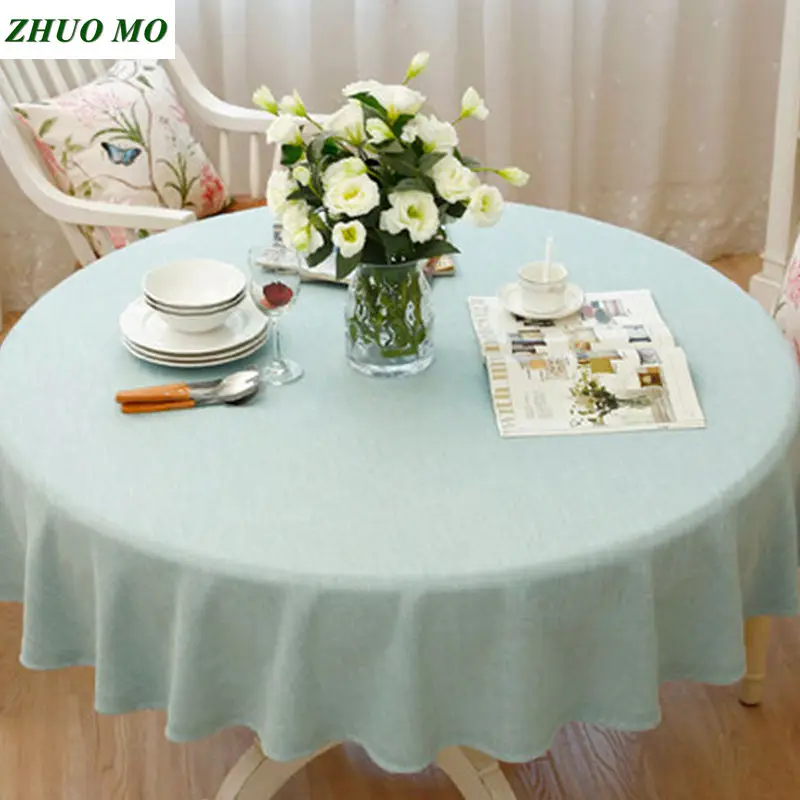 

ZHUO MO Modern Decorative Table Cloth round tablecloth Home Kitchen Table Cloths Party Banquet Dining solid color Table Cover