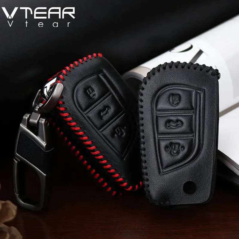 

Vtear For Toyota Corolla RAV4 Camry Prado highlander MARK X car key case cover keychain ring interior car-styling accessories
