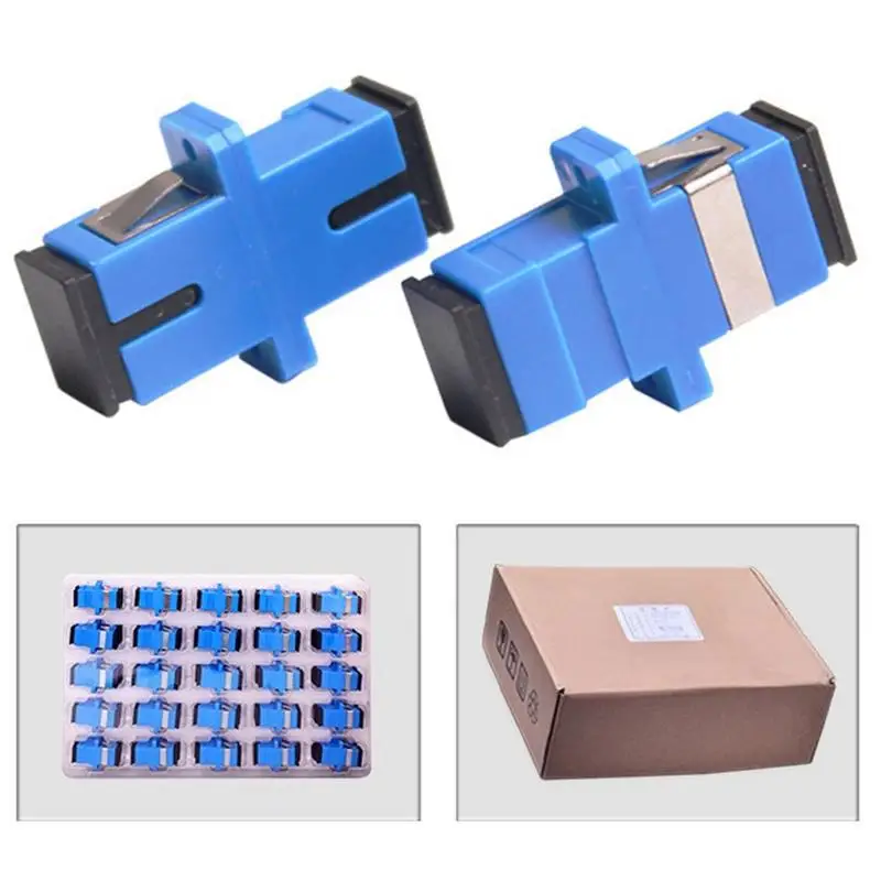 

50PCS/bag SC UPC Simplex Mode Fiber Optic Adapter SC Optical Fiber Coupler SC Fiber Flange SC UPC Connector Adapters Couplers