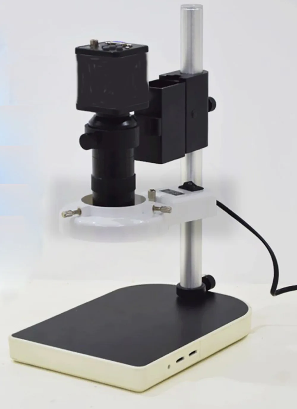 

13.0MP Digital Industrial Microscope VGA Camera +100X C-Mount Lens+56 LED Ring light+stand holder