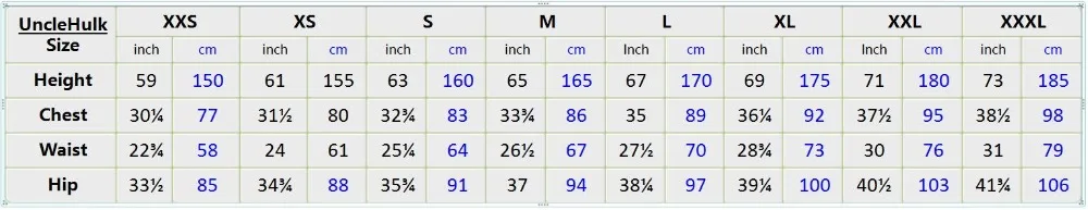 Woman's Size Chart
