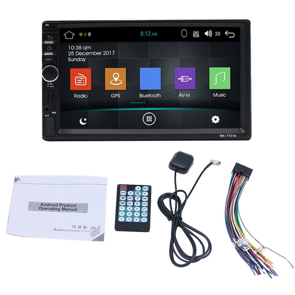

RK-7721A 7 Inch Car DVD with America Map RK-7721A Professional HD 1024*600 Capacitive Screen 7 Colorful Lights Function