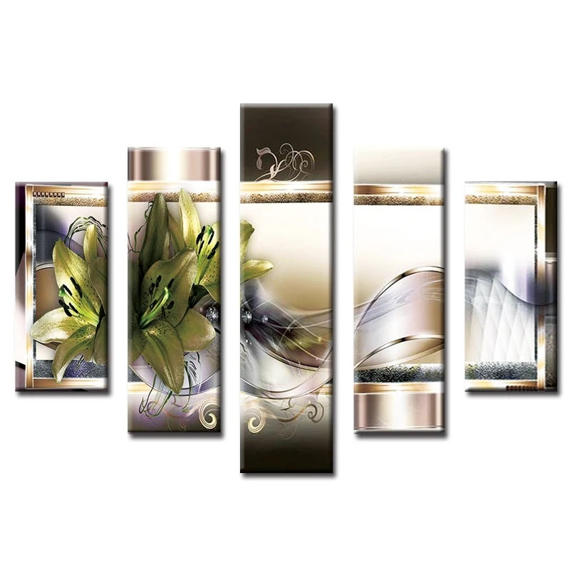 

5pieces Combination Fashion Home Decor Flower 5D Diamond Painting Diamond Embroidery Diamond Mosaic Cross Stitch