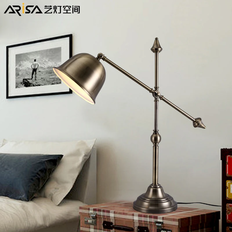 

LED Nordic Desk lamps modern lighting bedroom Iron retro Fixtures bedside study lights Novelty table lamps