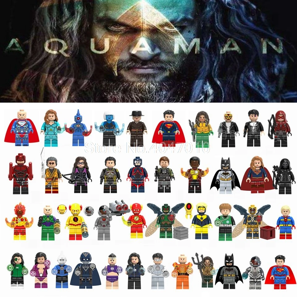 

Legoing Super Heroes Figure Blocks Superman Wonder Woman The Flash Cyborg Aquaman Batman Compatible Legoings Figures Toy For Kid