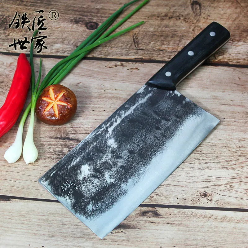  Blacksmith Traditional Handmade Chinese Style Chef Special Knife Kitchen Slicing Meat Fish Vegetabl - 33012419121