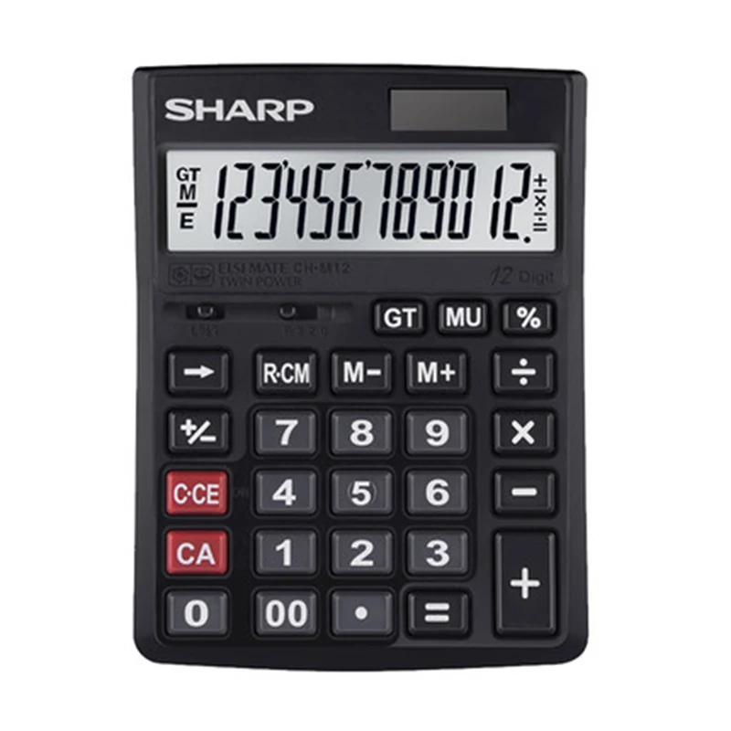 Sharp CH-M12 Small Desktop Calculator Business Office Financial Accounting Computer Sharp CH-M12 Small Desktop Calculator Business Office Financial Accounting Computer