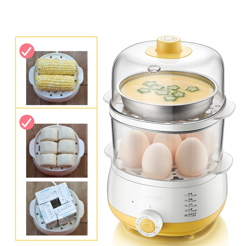 DMWD 2 слоя Большой ёмкость Электрический яйцо плита бойкипятильный аппарат для приготовления завтрака еда Отопление пароход кормящих