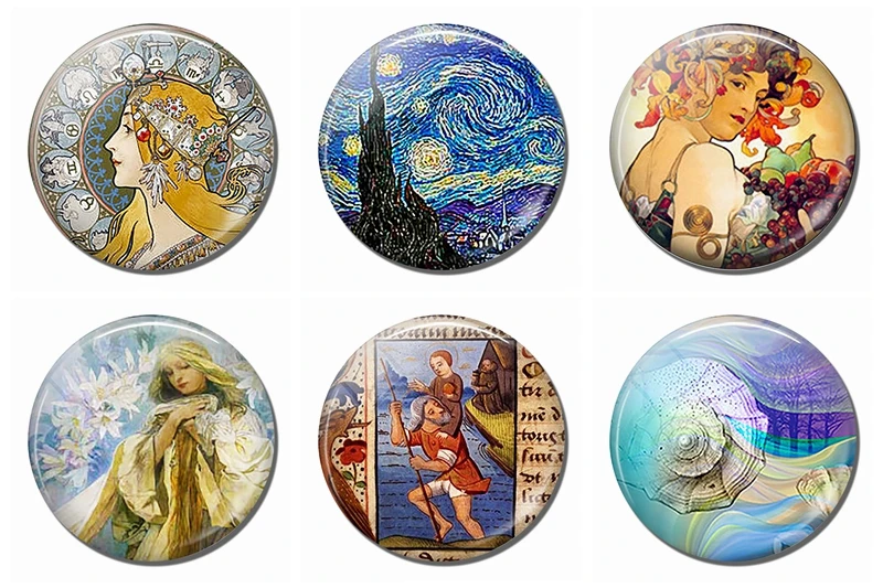 Классический художественный магнит на холодильник, импрессионист ...