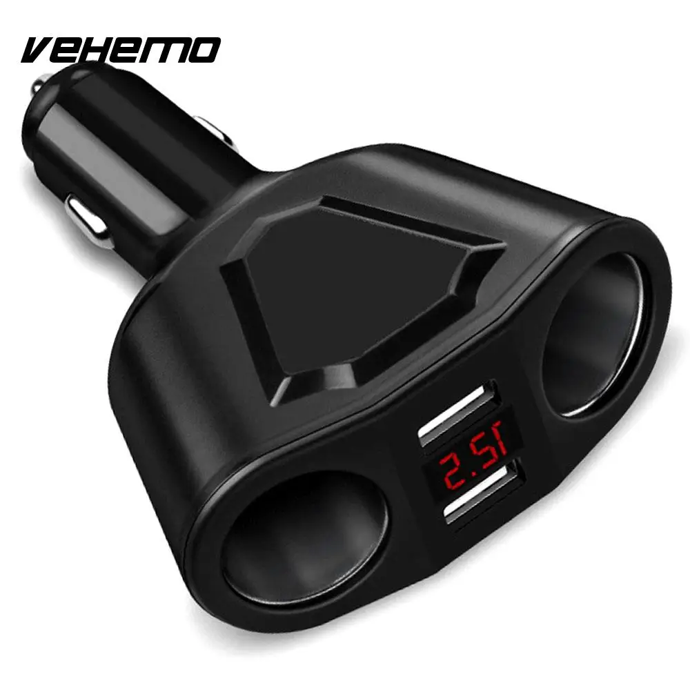 

Vehemo 3.1A (Max) Charging Adapter Car Interior USB Charger Portable Auto Power Smart Phone Charger