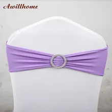 Awillhome 10 шт./лот ленте стул для банкета свадьбы кольцо полиэстер стул Чехлы для мангала украшение для Свадебная вечеринка стул лента