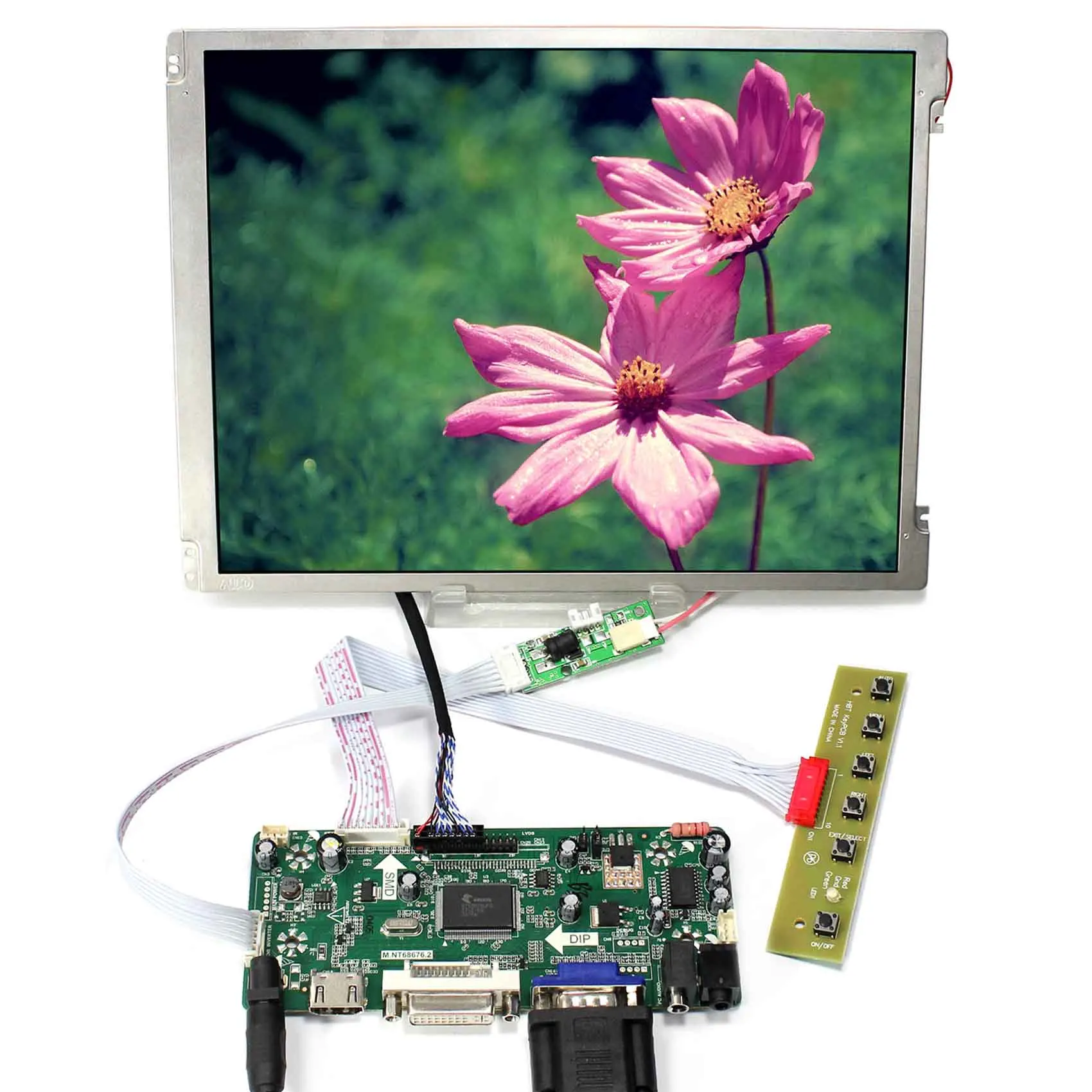HD MI VGA HDMI DVI аудио ЖК-дисплей Управление доска 10 4 дюймов 800x600 светодиодный