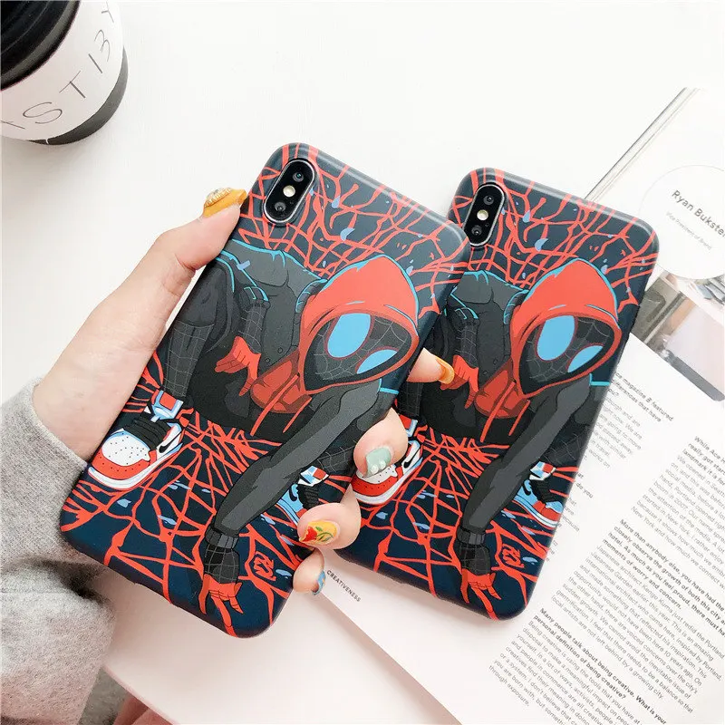 

New avengers captain America spiderman case for iphone 6 6splus 7 8 plus xr xs max x marvel matte silicon superman ironman coque
