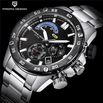 

PAGANI DESIGN Luxury Brand New Business Stainless Steel Quartz Watch 30M Waterproof Sports Chronograph Mens Watches dropshipping