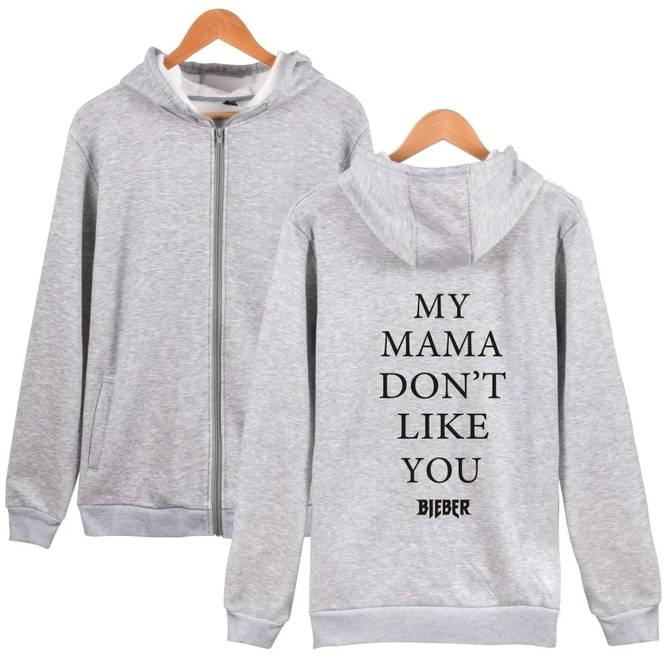 Justin Bieber Harajuku coats and jackets Purpose Tour hip hop zipper hoodies streetwear jacket long sleeve coat plus size tops