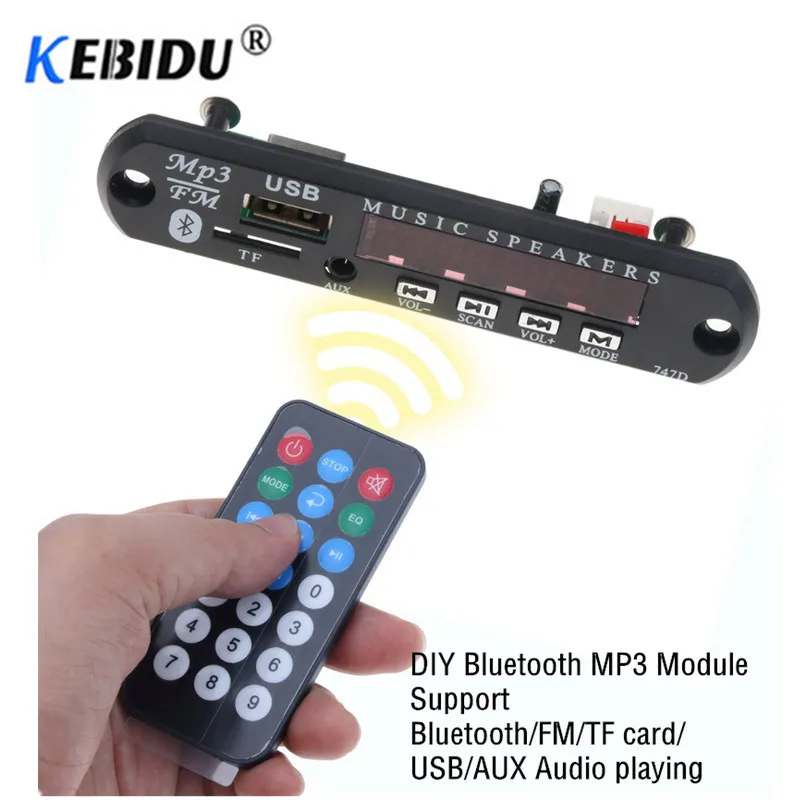 DIY Автомобильный Динамик модуль Bluetooth MP3 Wma декодер плата DC 5 в 12 В Mp3 Dekoder Decodificador Поддержка FM SD USB AUX аудио плеер