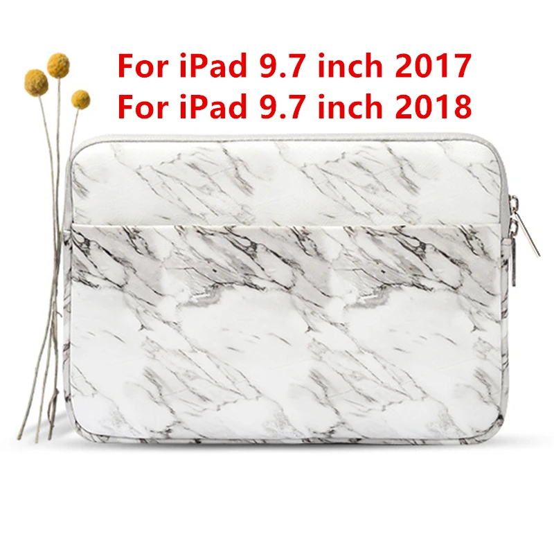 Для iPad 9,7 чехол Мрамор планшет сумка-чехол для iPad 2/3/4 Pro 10,5 Pro 11 Air 2/1 мини противоударный чехол Coque+ ручка - Цвет: White 10.5