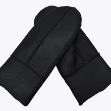 Высококачественные зимние кожаные перчатки, варежки для женщин из овчины, женские зимние перчатки, теплые женские перчатки, варежки