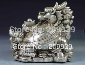 

0075 COLLECTIBLES CHINESE HANDWORK DRAGON WHITE COPPER STATUE