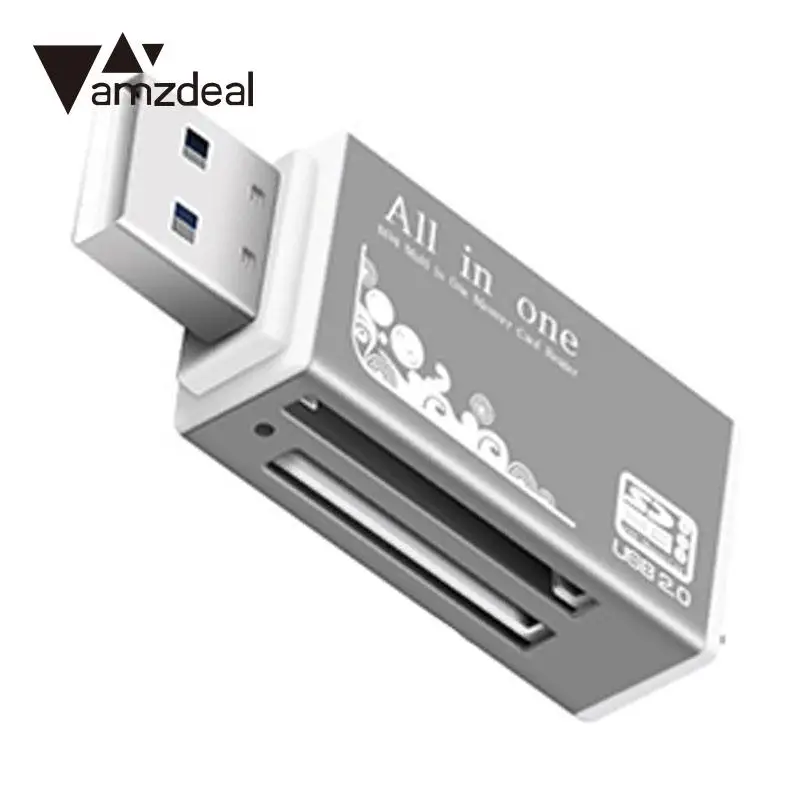 

amzdeal SD Card Reader Cardreader All In 1 Multi Memory Card Reader For Micro SD SDHC TF Card MS micro (M2) MS PR Random Color