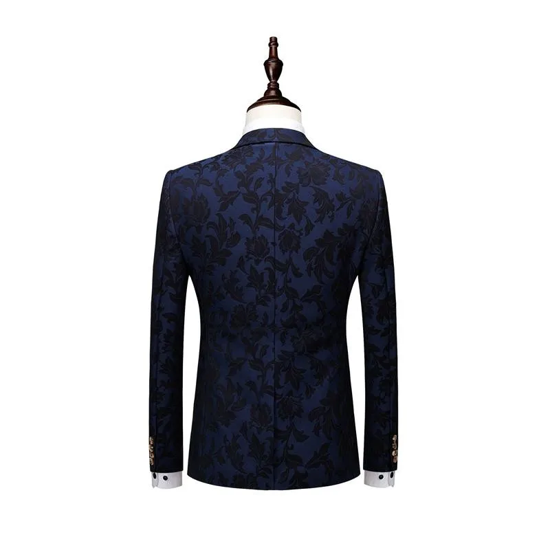 Men Suits With Print Brand Navy Blue Mens Floral Blazer Designs Mens Paisley Blazer Slim Fit Suit Jacket Men Wedding Tuxedos 3pc Men Suits With Print Brand Navy Blue Mens Floral Blazer Designs Mens Paisley Blazer Slim Fit Suit Jacket Men Wedding Tuxedos 3pc