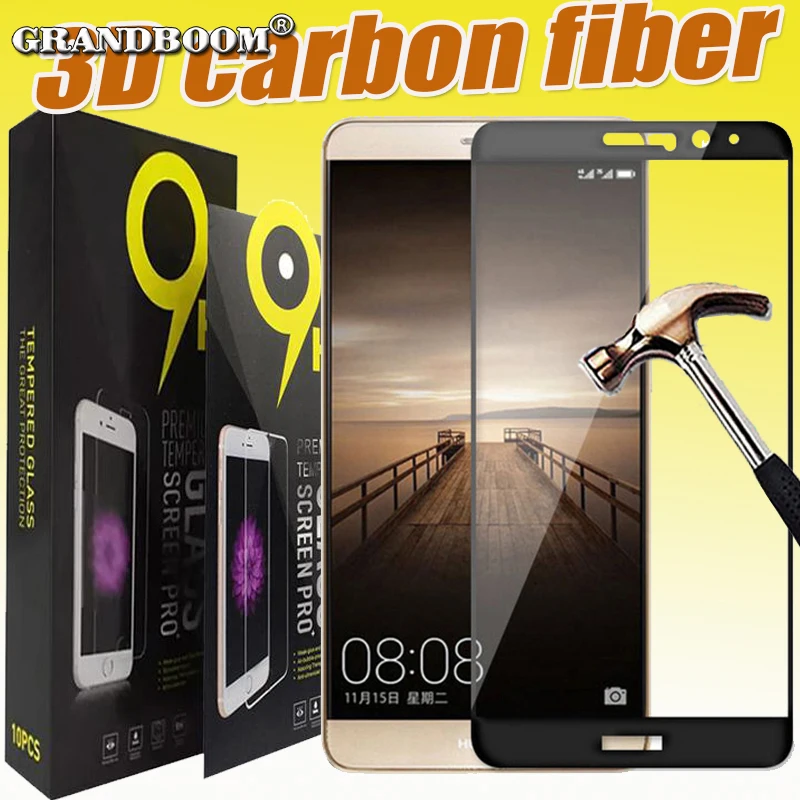 

10pcs 3D Curved Full Carbon Fiber Soft Edge For Huawei P20 Pro P10 P9 Plus P8 Lite 2017 2016 Tempered Glass With Paper Package