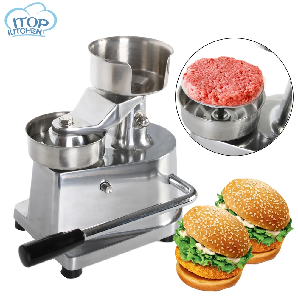 

Hamburger Press form for meatballs 10/13cm Diameter Manual Patty Maker Stainless Steel with 500PCS Oil Paper Food Proccories