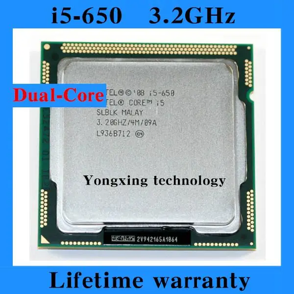 

Lifetime warranty Core i5 650 3.2GHz 4M SLBLK Dual Core Four threads desktop processors Computer CPU Socket LGA 1156 pin