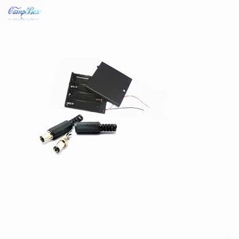 

30Pcs 4xAA Battery Case Holder Socket Wire Junction Boxes With Wires, Switch&Cover, 5.5/2.1 DC Plug