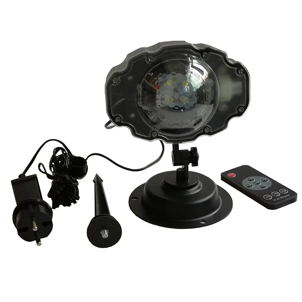 EU or US Plug-in Moving Snowflake Laser Projector Light Outdoor Christmas Snowfall LED Stage lamp Holiday Party Garden Spotlight