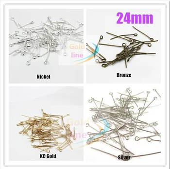 

200 pcs 24mm Eye Pins Findings Jewelry Findings Wholesale