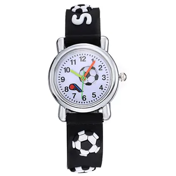 

Fashion 3D Football Silicone Football Children Watches Baby Sports Wristwatch Cute Quartz Kids Watch Outdoor Clock Boy Girl Gift