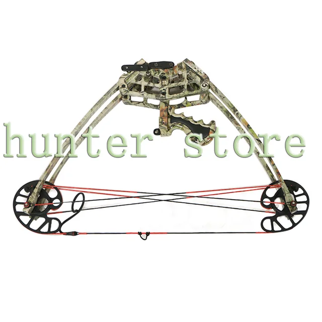 Best price at $120 Cheap A deluxe camo triangle compound bow 50lbs LH or RH camo dream compound bow