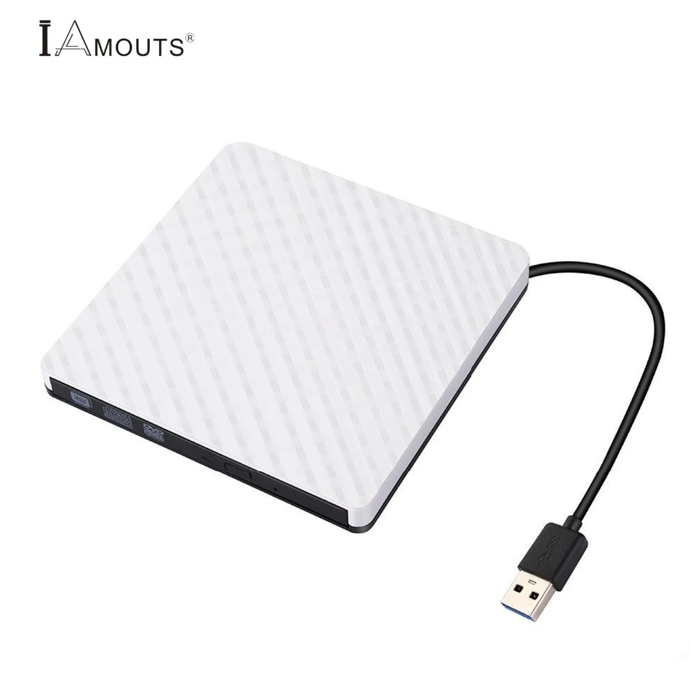 External Dvd Drive Iamotus Usb 3 0 Slim Portable Optical Drive Embedded Usb Cable Dvd Cd Burner Writer White Optical Drives Aliexpress