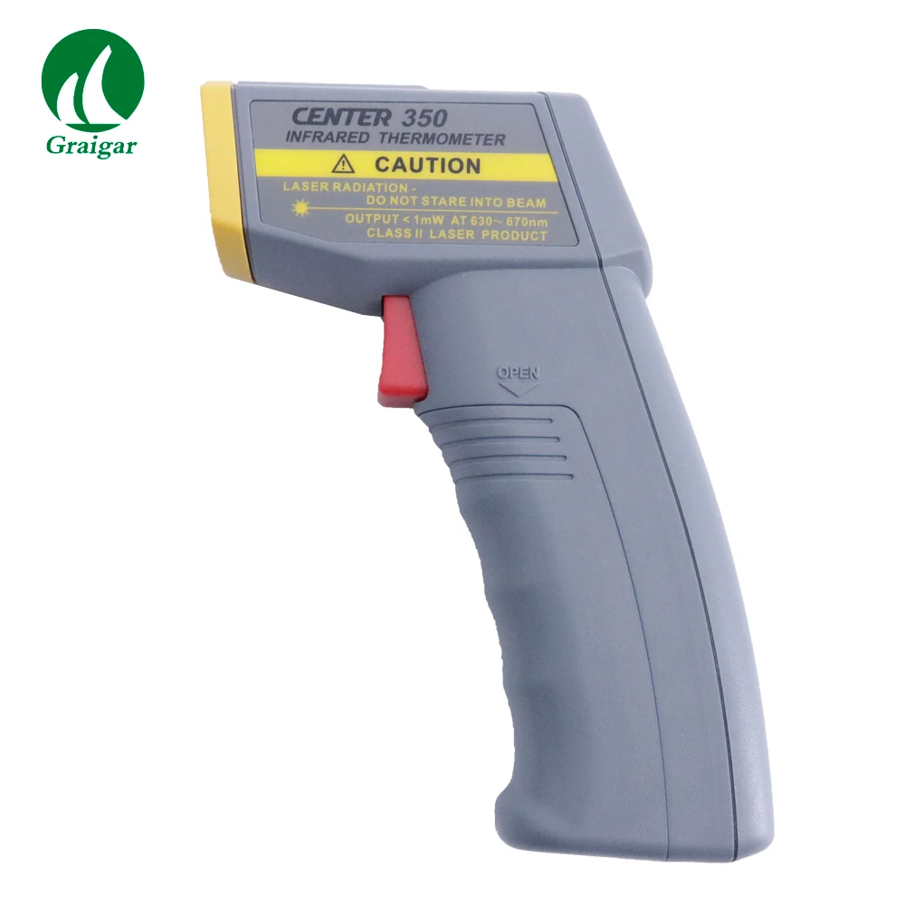 

LCD With Back Light Infrared Thermometer CENTER-350 Response Time :500m Sec. Emissivity :Pre-Set at 0.98