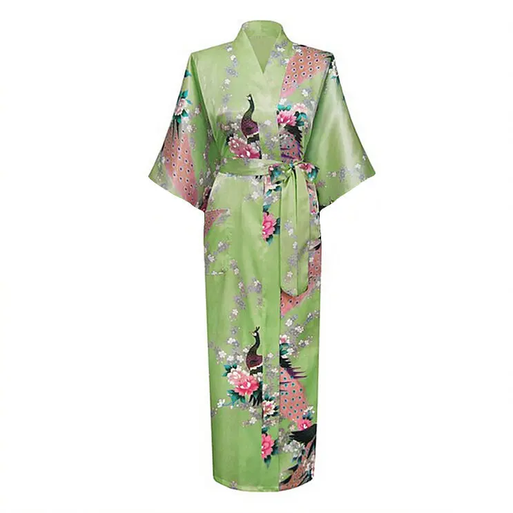 Пикантная обувь; цвет розовый; Китайский Для женщин шелковый халат из вискозы кимоно Банный халат с длинными летняя ночная рубашка Mujer Pijama плюс Размеры S M L XL XXL XXXL Zhc01A