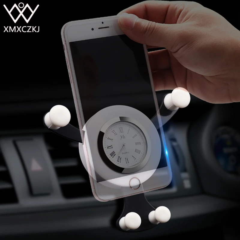 

XMXCZKJ Car Phone Gravity Holder With Watch Air Vent Mount Stand For iPhone Smartphone in Car GPS Mobile Cellphone Phone Holder